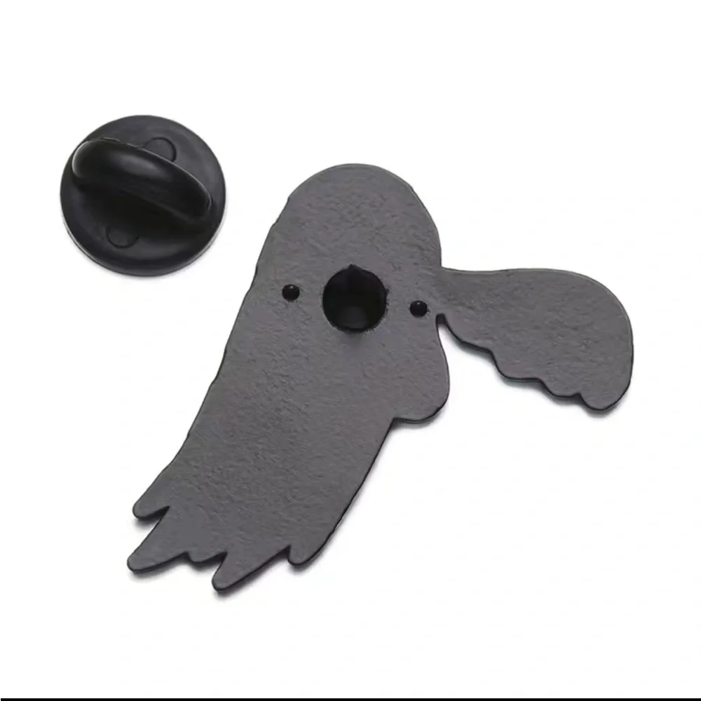 1pc‎ Ghost White Enamel Pin, Brooch Lapel Badge Cartoon Gothic Zinc Alloy Funky